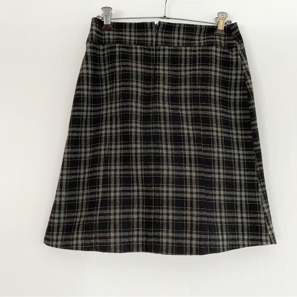 SAN Francisco plaid pleated skirt size 1 fits XS-S black and grey - Picture 8 of 13